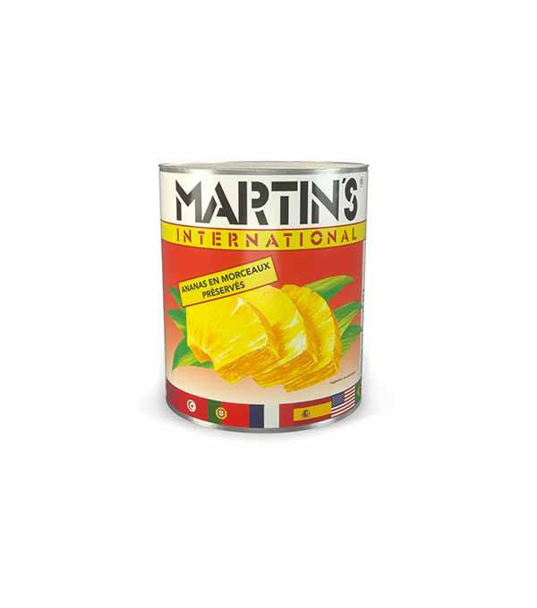 Vente en gros ANANAS MORCEAUX AU SIROP MARTIN'S sur www.cash-alimentaire.com