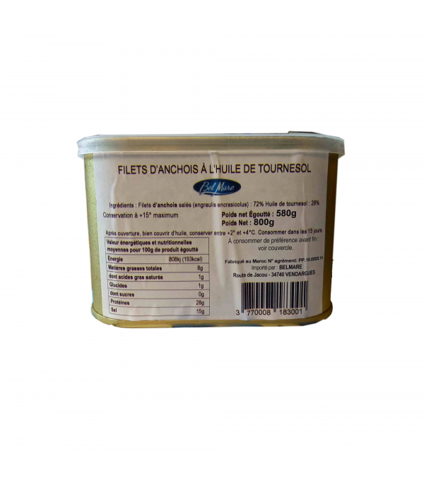 Distributeur alimentaire de FILETS ANCHOIS HUILE TOURNESOL CASE sur www.cash-alimentaire.com