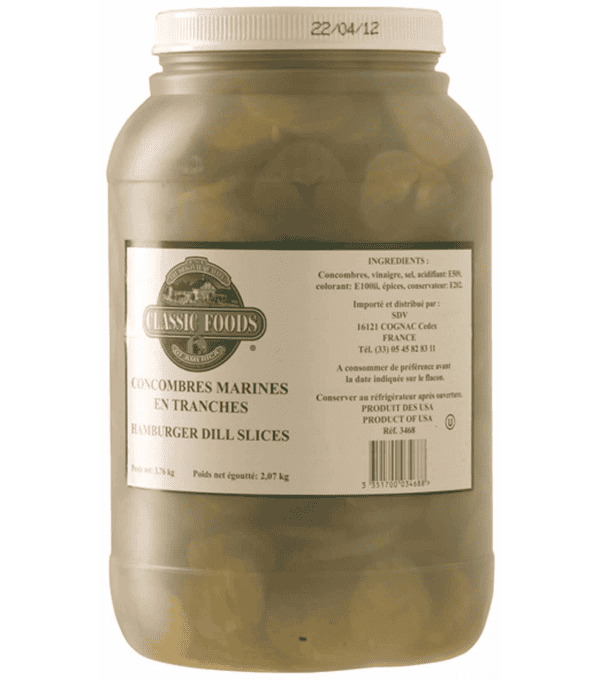 HAMBURGER DILL SLICED PICKLES CLASSIC FOODS au prix de gros - cash-alimentaire.com
