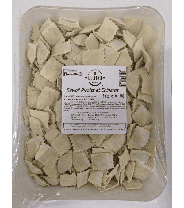 Vente en gros RAVIOLI RICOTTA EPINARD sur cash-alimentaire.com