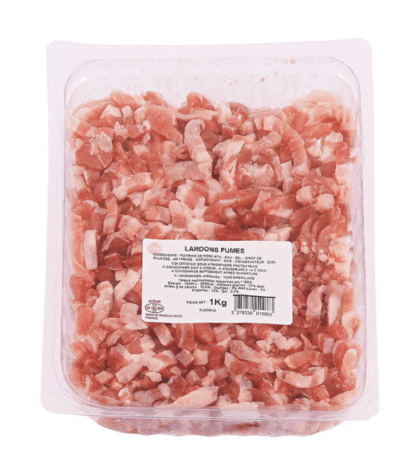 Lardons crus fumés Aubret 1kg – poitrine fumée restauration