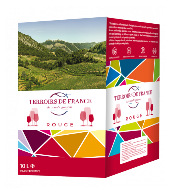 Achat en ligne VIN DE FRANCE ROUGE BIB 10L sur cash-alimentaire.com