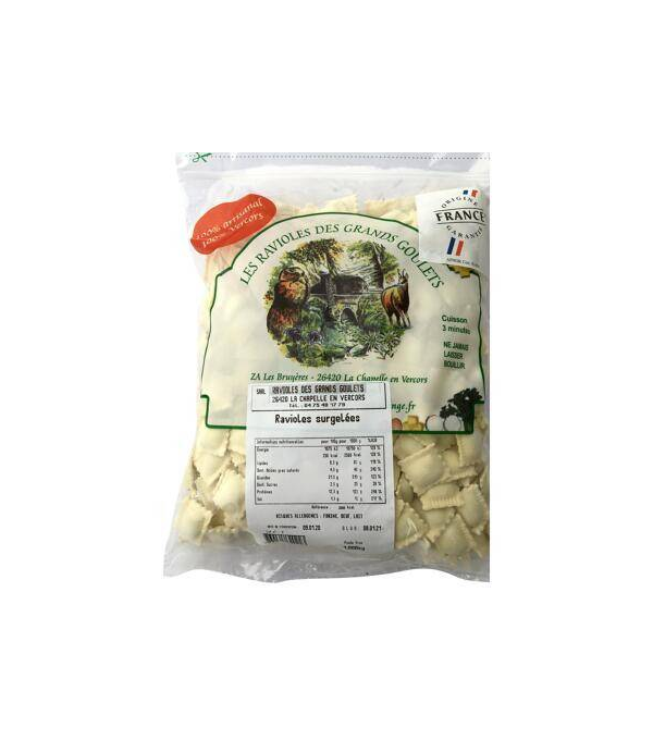 Achat en ligne RAVIOLE TRADITIONNELLE SAC 1KG GRAND GOULETS sur cash-alimentaire.com