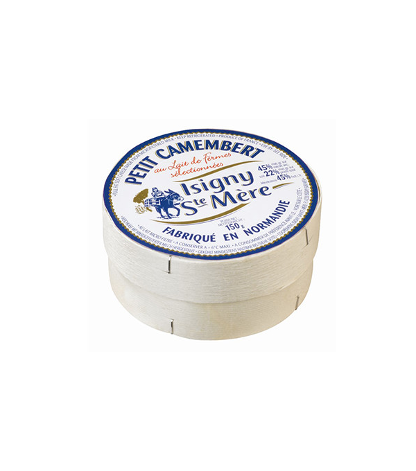 Achat en ligne CAMEMBERT ENTIER 45% MG LA PIECE 150GR ISIGNY SAINTE MERE sur cash-alimentaire.com