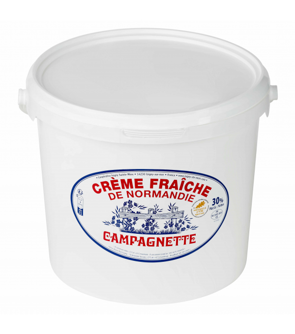 Achat en ligne CREME FRAICHE EPAISSE 30% MG SEAU 5L DE NORMANDIE CAMPAGNETTE sur cash-alimentaire.com