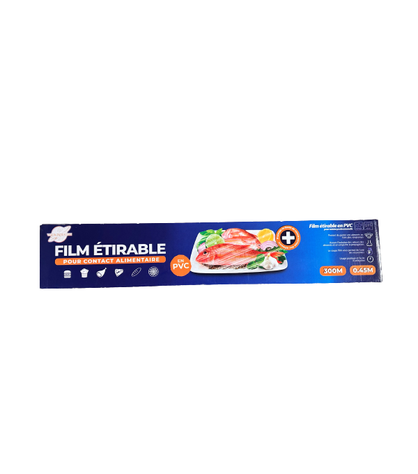 Achat en ligne FILM ALIMENTAIRE ETIRABLE 9µ 45CM LE RX X 300 M BOITE DISTRIBUTRICE sur cash-alimentaire.com