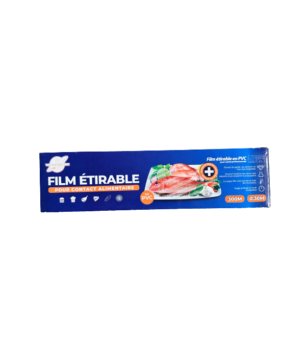 Achat en ligne FILM ALIMENTAIRE ETIRABLE 9µ 30CM LE RX X 300 M BOITE DISTRIBUTRICE sur cash-alimentaire.com