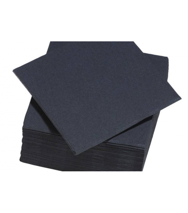 Achat en ligne SERVIETTE COCKTAIL NOIRE 25 X 25 CM sur cash-alimentaire.com