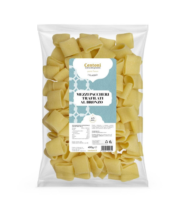 Achat en gros MEZZI PACCHERI LAMINE AU BRONZE BARQUETTE 400GR sur cash-alimentaire.com