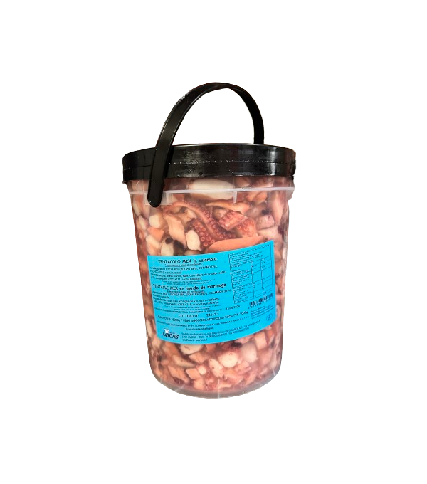 Vente en gros POULPE MORCEAUX EN SAUMURE SEAU 5KG sur Cash-alimentaire.com