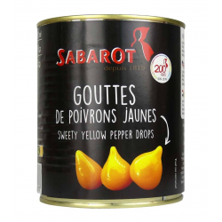 Achat en ligne GOUTTE DE POIVRON JAUNE BOITE 4/4 SABAROT sur cash-alimentaire.com