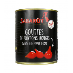 Achat en ligne GOUTTE DE POIVRON ROUGE BOITE 4/4 SABAROT sur cash-alimentaire.com