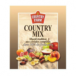 Achat en gros MUESLI 30% FRUITS COUNTRY MIX BOITE 1KG sur cash-alimentaire.com