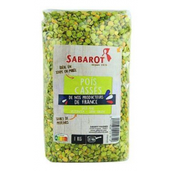 Achat en ligne POIS CASSES VERTS SACHET 1KG SABAROT sur cash-alimentaire.com