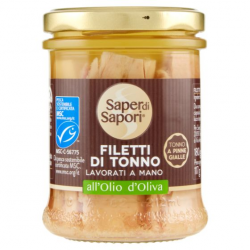 Achat en ligne FILET THON HUILE D'OLIVE BOCAL 180GR SAPER DI SAPORI sur cash-alimentaire.com