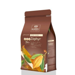 Achat en ligne CHOCOLAT BLANC ZEPHIR 34% CACAO PISTOLE CARTON 5KG BARRY sur cash-alimentaire.com
