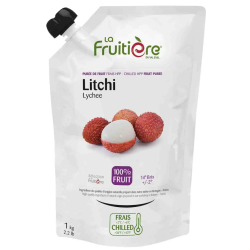 Achat en ligne PUREE DE LITCHI FRAIS POCHE 1KG 100% FRUIT sur cash-alimentaire.com