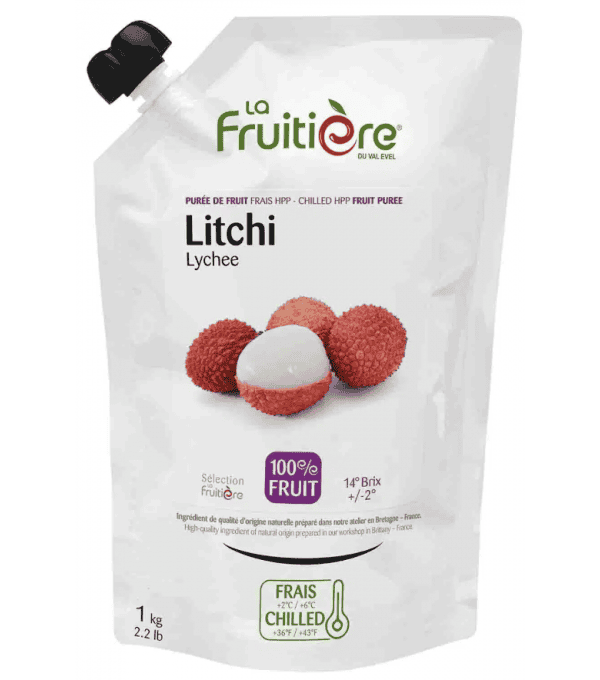 Achat en ligne PUREE DE LITCHI FRAIS POCHE 1KG 100% FRUIT sur cash-alimentaire.com