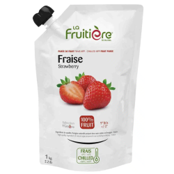 Achat en ligne PUREE DE FRAISE FRAIS POCHE 1KG 100% FRUIT sur cash-alimentaire.com