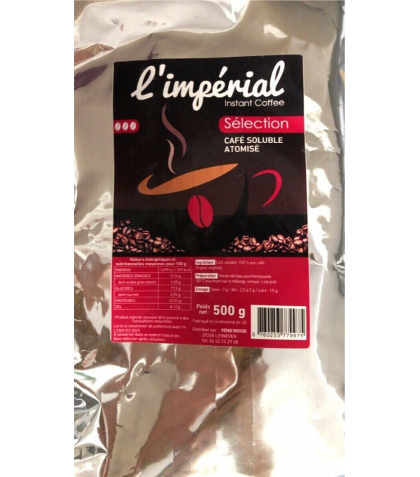 Achat en ligne CAFE SOLUBLE ATOMISE SELECTION 500GR sur cash-alimentaire.com