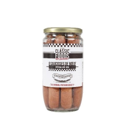 Achat en ligne SAUCISSE DE BOEUF 16CM 60GR sur cash-alimentaire.com
