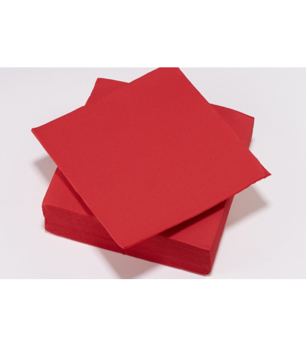 Achat en ligne SERVIETTE TENDANCE ROUGE 38 X 38 CM sur cash-alimentaire.com
