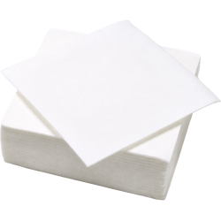 Serviettes cocktail blanches 25 x 25 cm – carton de 900 unités – 33 g/m² – Nappage Moderne