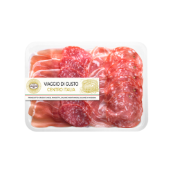 Assortiment charcuterie italienne Maletti 140g – jambon cru, salame, pancetta tranchés