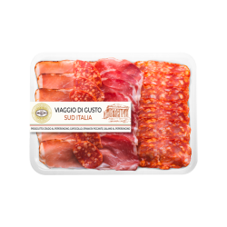 Assortiment charcuterie italienne piquante Maletti 140g – jambon au piment, capocollo, salame
