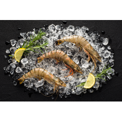 Crevettes entières crues surgelées 10/15 sauvages 2kg FAO34 Nigeria