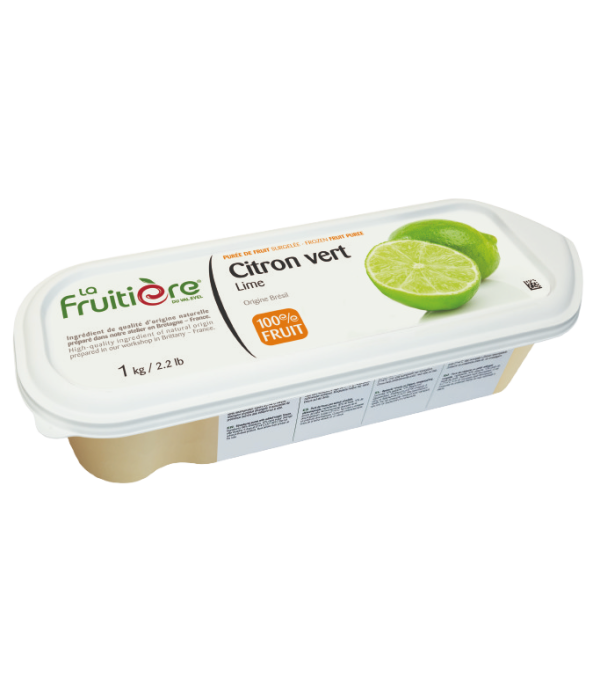 Purée de citron vert surgelée La Fruitière 1kg – préparation fruitée professionnelle