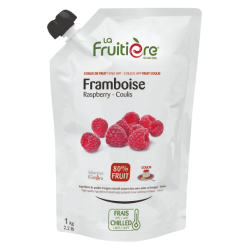 Coulis de framboise frais La Fruitière 1kg – préparation dessert aux fruits