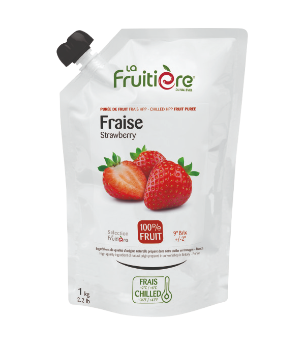 Purée de fraise fraîche La Fruitière 1kg – 100% fruit