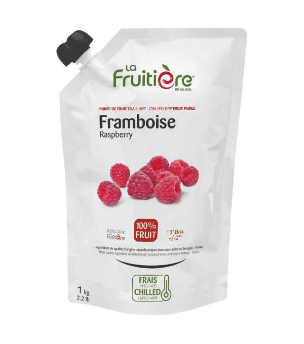 Purée de framboise fraîche La Fruitière 1kg – 100% fruit