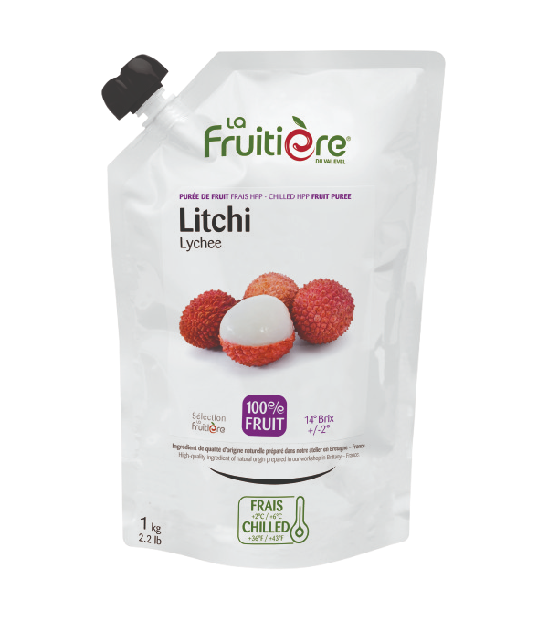 Purée de litchi fraîche La Fruitière 1kg – 100% fruit