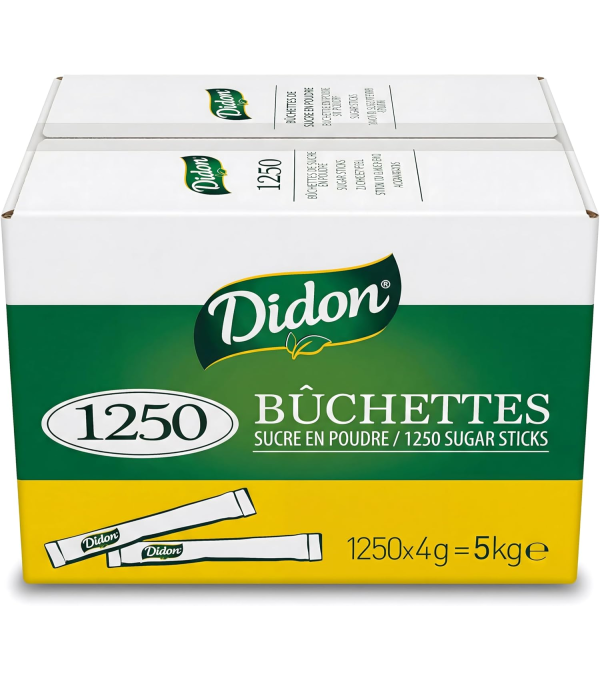 Sucre en bûchettes Didon 4g x1250 – sucre individuel restauration