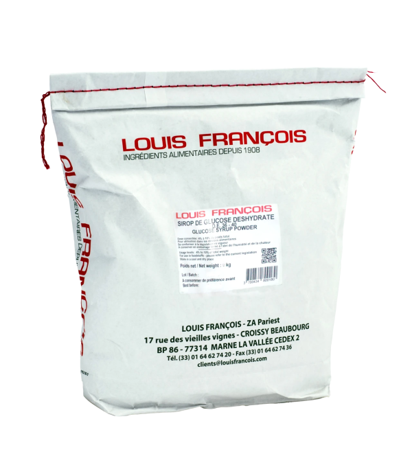 Glucose déshydraté DE40 Louis François 25kg – ingrédient technique pâtisserie