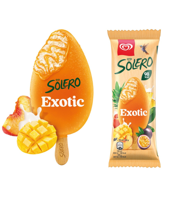 Glace Solero Exotique 90 ml x25 – bâtonnet glacé aux fruits exotiques