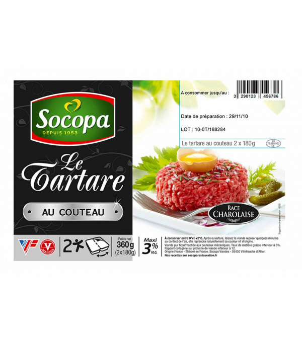 TARTARE AU COUTEAU SOCOPA - prix grossiste - cash-alimentaire.com
