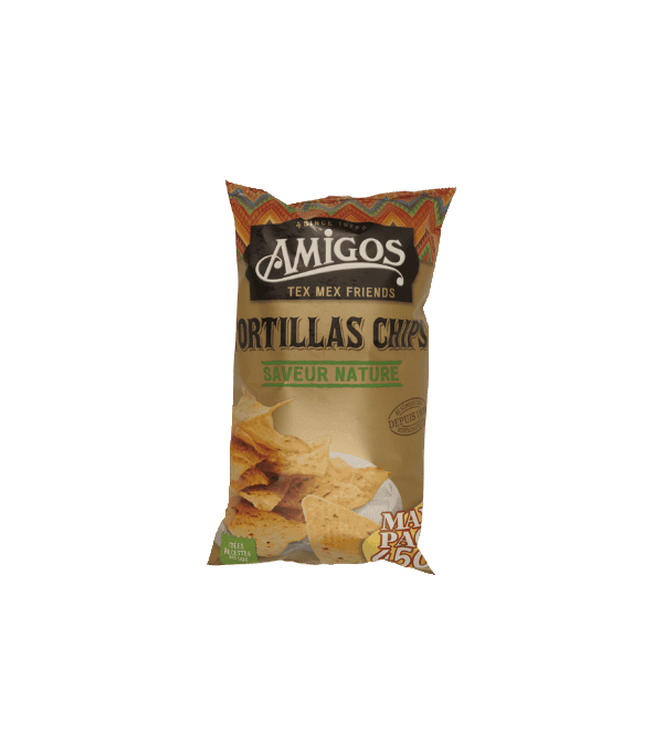 TORTILLAS CHIPS DE MAIS NATURE SACHET 450GR TORTILLAS CHIPS DE MAIS NATURE SACHET 450GR