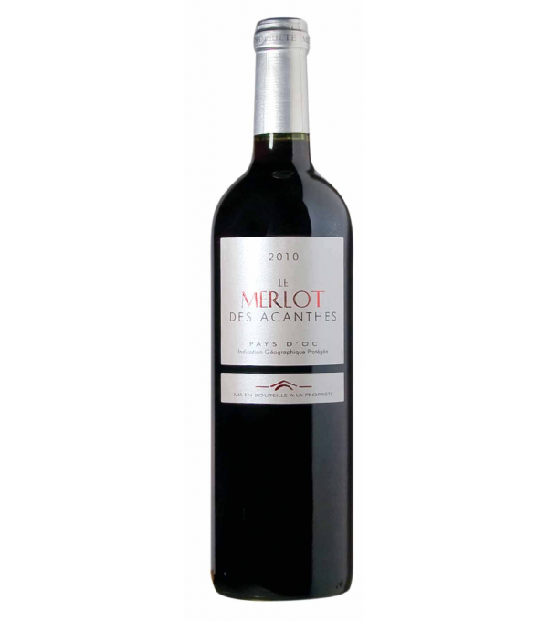 VIN ROUGE IGP MERLOT LES ACANTHES - prix grossiste - cash-alimentaire.com
