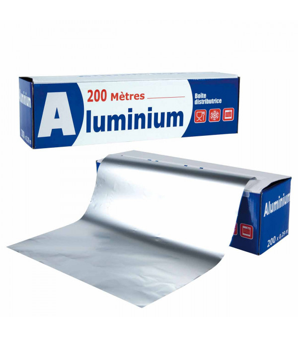 Rouleau Papier Aluminium Alimentaire 150m x 29cm – Obbi