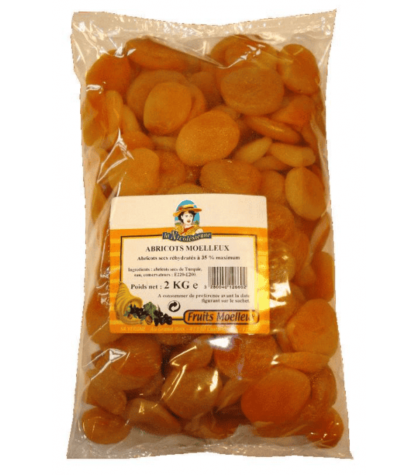 ABRICOT MOELLEUX DENOYAUTE SACHET 2KG 40% D HUMIDITE ABRICOT MOELLEUX DENOYAUTE SACHET 2KG 40% D HUMIDITE