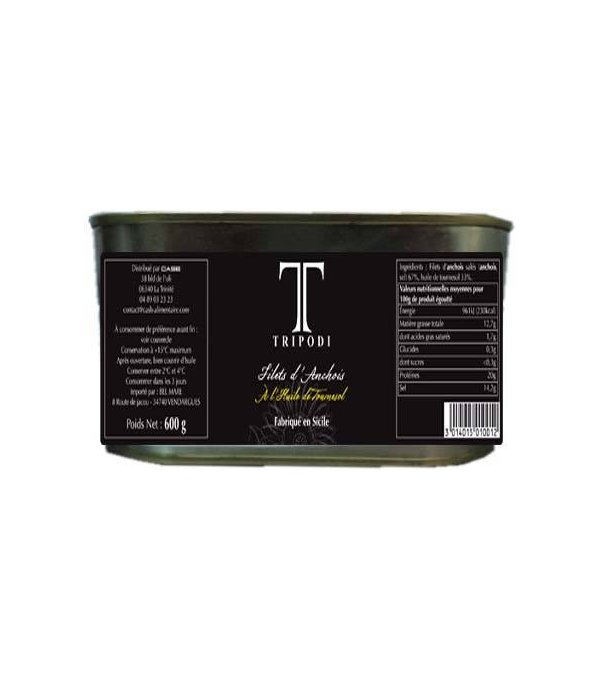 FILETS D ANCHOIS A L HUILE TRIPODI - prix grossiste - cash-alimentaire.com
FILETS D ANCHOIS A L HUILE TRIPODI - prix grossiste - cash-alimentaire.com