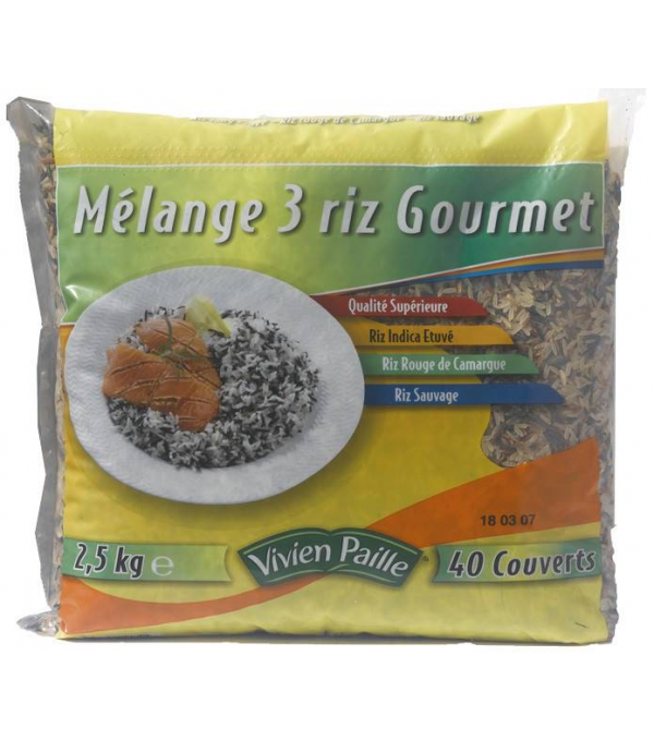 RIZ 3 MELANGES GOURMET VIVIEN PAILLE au prix de gros - cash-alimentaire.com
