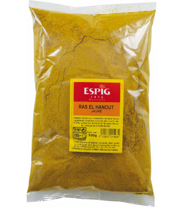 RAS EL HANOUT JAUNE MOULU ESPIG au prix de gros - cash-alimentaire.com
