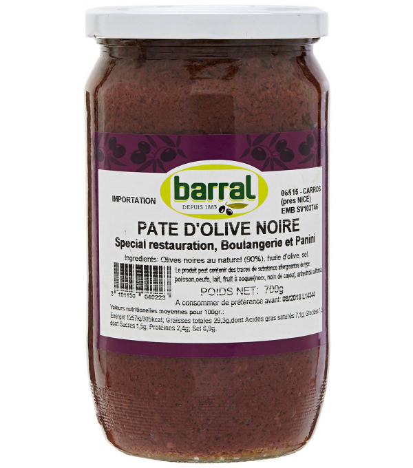 PATE D OLIVE NOIRE BARRAL au prix de gros - cash-alimentaire.com
