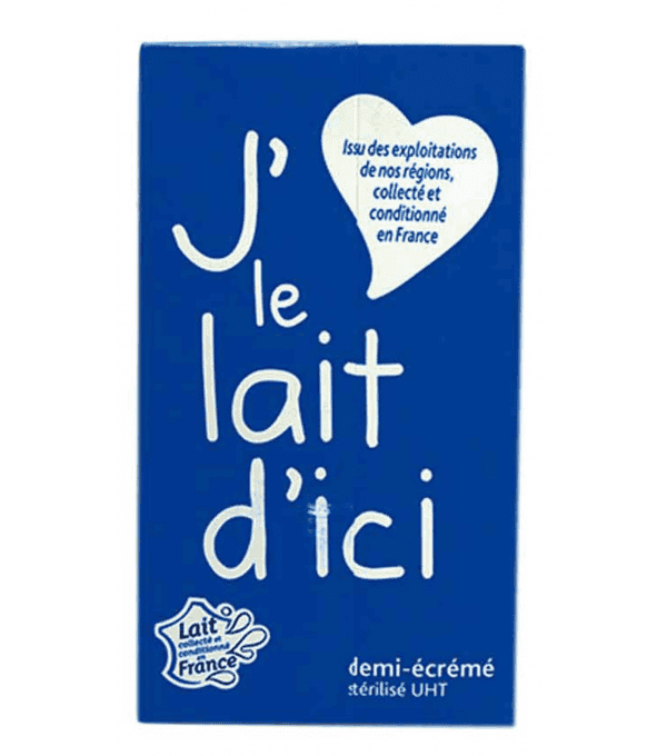 LAIT DEMI ECREME LAIT D ICI - prix grossiste - cash-alimentaire.com