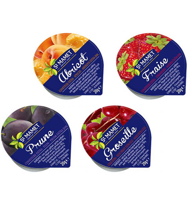 CONFITURE PORTIONS ST MAMET 5 PARFUMS ASSORTIS x 120