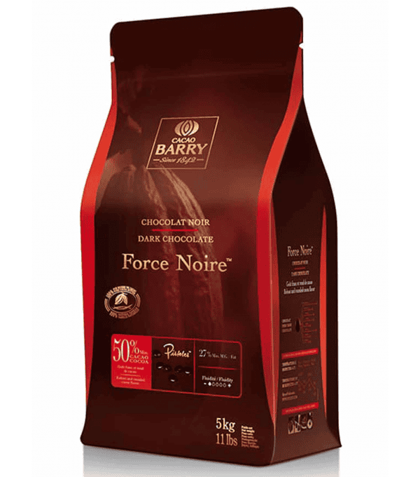 CHOCOLAT FORCE NOIRE 50% CACAO PISTOLE CARTON 5KG CHOCOLAT FORCE NOIRE 50% CACAO PISTOLE CARTON 5KG